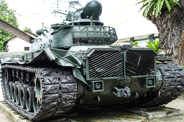 US tanks at War Remmants Museum In Ho Chi Minh City, Vietnam, July 2025. These tanks are identical to the armoured vehicles from Tank Corps 203, 2nd Army, that made the famous break-through into the Palace grouds throught the great Palace Gate on April 1975