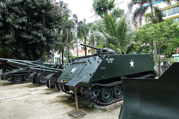 US tanks at War Remmants Museum In Ho Chi Minh City, Vietnam, July 2025. These tanks are identical to the armoured vehicles from Tank Corps 203, 2nd Army, that made the famous break-through into the Palace grouds throught the great Palace Gate on April 1975