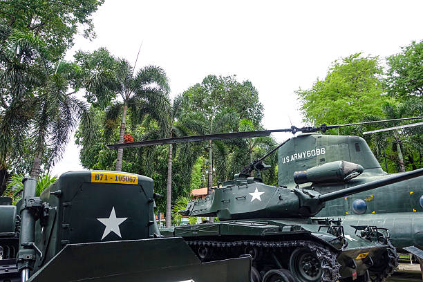 US tanks at War Remmants Museum In Ho Chi Minh City, Vietnam, July 2025. These tanks are identical to the armoured vehicles from Tank Corps 203, 2nd Army, that made the famous break-through into the Palace grouds throught the great Palace Gate on April 1975