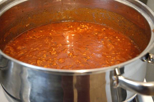 istock Bolognese sauce in cooking pan, close-up 2242832914