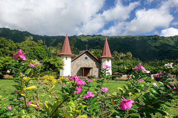 istock Catholic Church on Nuka Hiva, French Polynesia 2242833757