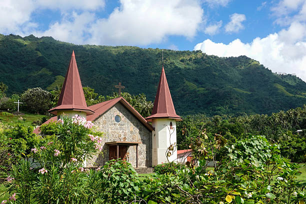 istock Catholic Church on Nuka Hiva, French Polynesia 2242833773