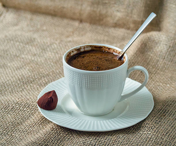 Turkish coffee on white background