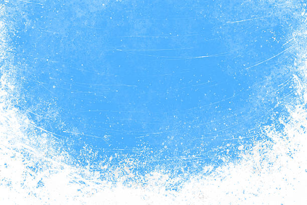 Frozen Seasonal Background with White Snowflakes. Blue winter background with snowflakes border for ads, sale banner, website, presentations, cards