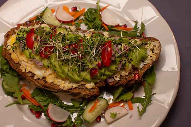 istock A Delightful Vegetable and Egg Dish Presented on a Plate with Garnishes 2242851811