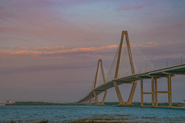 istock Vibrant Sunrise Over the Arthur Ravenel Jr Bridge and Cooper River in Charleston, South Carolina USA 2242857708