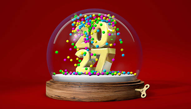 istock Golden 2027 in the Snow Globe 2242859731