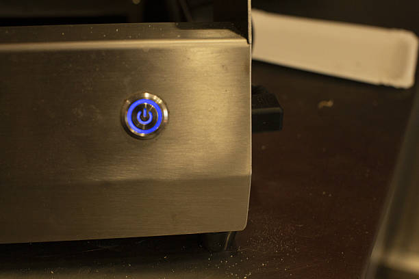 istock Closeup view of the Power Button on a Kitchen Appliance device 2242861621