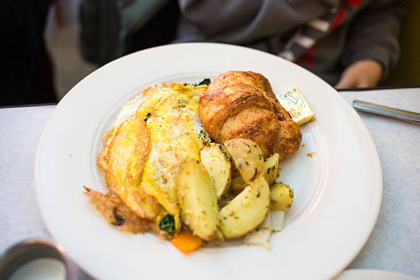 The Ultimate Cheddar Cheese Omelette with Hash Brown Potatoes and Whole Wheat Toast - Photographed on Hasselblad H3D2-39mb Camera