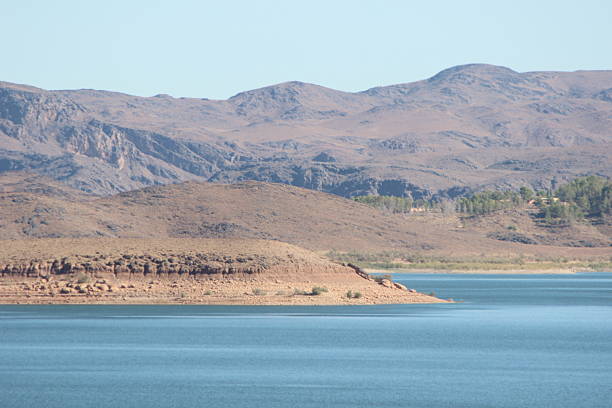 View of Ouarzazate lake, El Mansour Ad Dahbi Reservoir