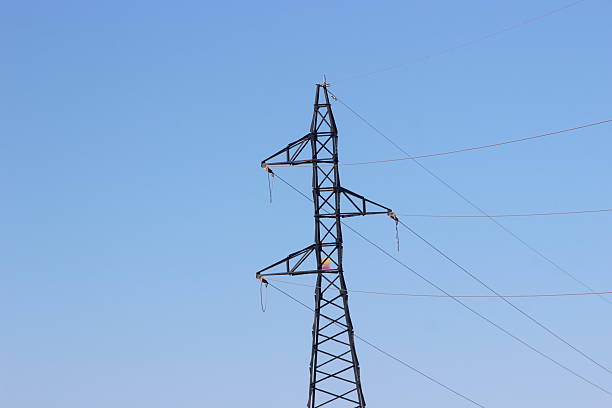 Utility pole with wires