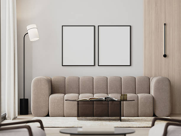 istock two frames mock-up in modern living room interior with beige sofa and glass coffee table, 3d render 2242881861