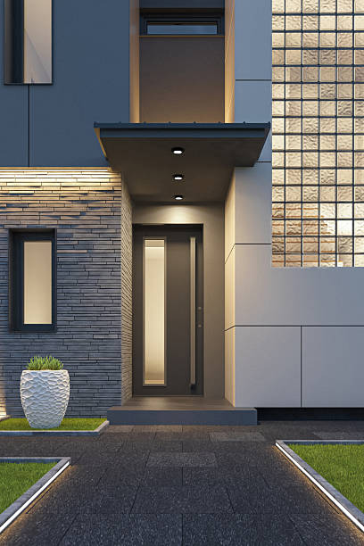 istock Luxury Two-Story Villa with Modern Architectural Design at Dusk 2242892337