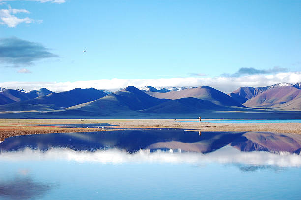 istock Serene Lake with Mountain Reflections under Clear Sky 2242892691