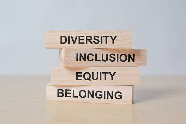 istock Wooden blocks with text - Diversity, inclusion, equity and belonging with blurred  background 2242892995