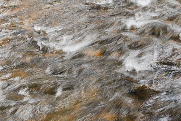 istock Abstract long exposure of flowing water in a river, motion blur texture background. 2242896127