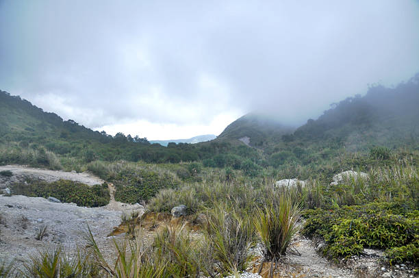 Volcanic View of Mount Ambang Nature Reserve, East Bolaang Mongondow, North Sulawesi.