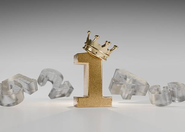 istock Golden number one with crown symbolizing success and leadership. 3d illustration 2242906352