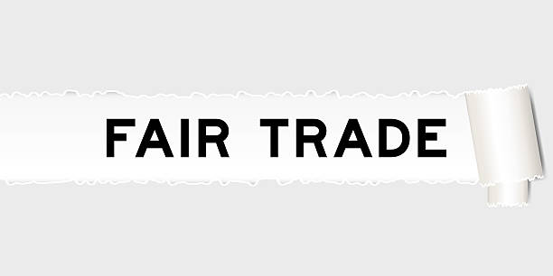 istock Ripped gray paper background that have word fair trade under torn part 2242913034