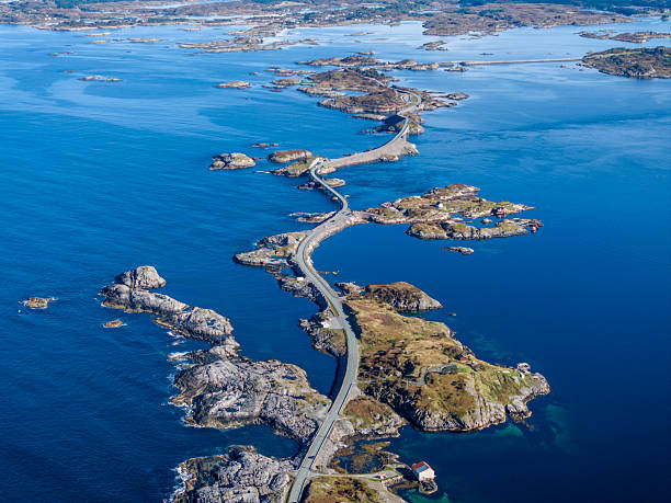istock Atlantic Road Meandering above the blue ocean, Norway 2242930571