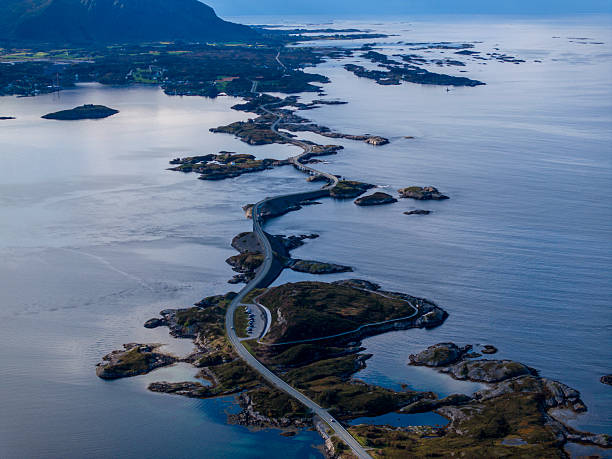 istock Atlantic Road Meandering above the blue ocean, Norway 2242930578