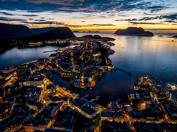istock Alesund at sunset moment, Norway 2242930606