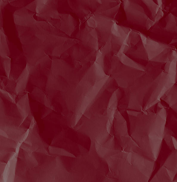 Red paper crumpled