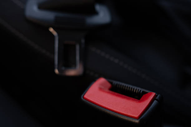 istock Essential car safety: Close-up of seatbelt buckle. 2242935252