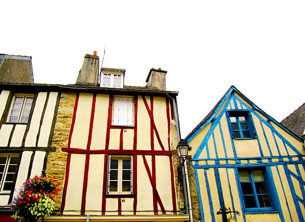 Colourful medieval houses in Vannes, Brittany, France