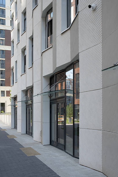 istock Sleek Textured Facade of a Modern Urban Building 2242941733