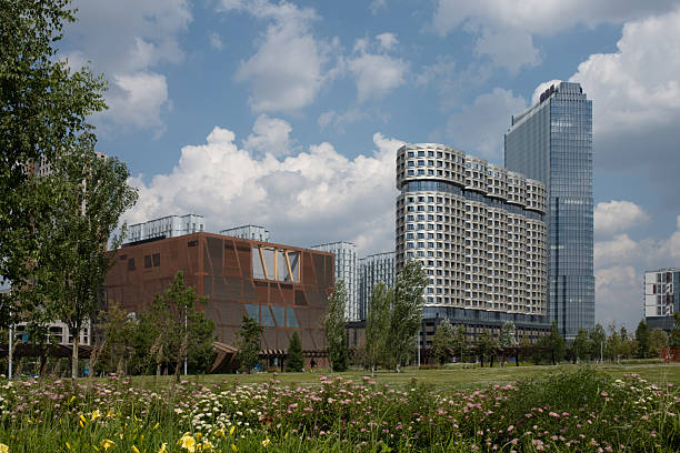 istock Eclectic Modern Architecture in a Green Cityscape 2242942901