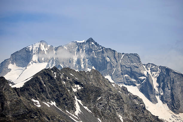 istock alpine mountain ridge covered with snow 2242945322