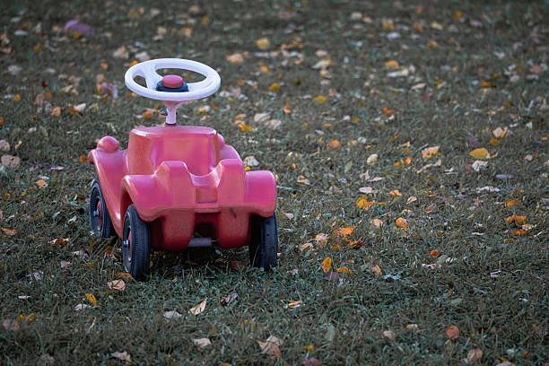 Kids bikes in tall grass