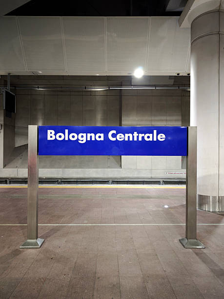 istock Bologna Centrale railway station sign, Emilia Romagna 2242953078