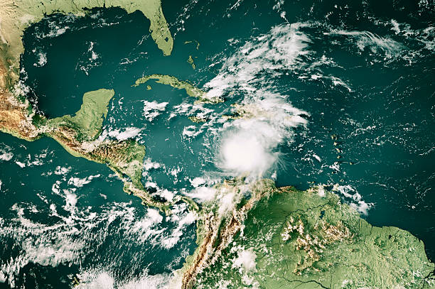 istock Tropical Storm Melissa 20251022 Cloud Map Caribbean Sea 3D Render Color 2242954415