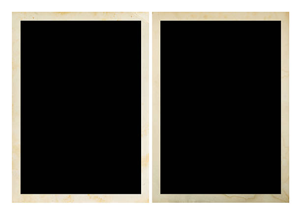 istock Blank old photo isolated on white background. Collection background template for design work 2242961490