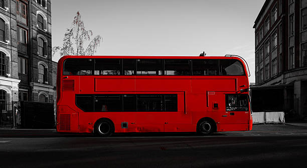 istock Red Double Decker Bus on London Street 2242967559