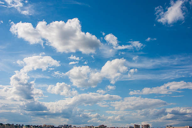 Blue sky background with clouds
