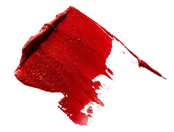 Eyeshadow close-up view from above on a red background with space for copyspace text.