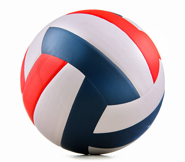 istock Leather volleyball isolated on a white background 2242985250
