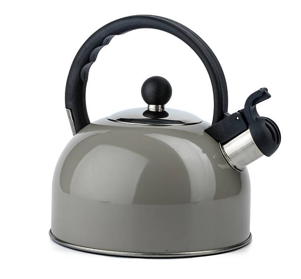 istock Metal tea pot for gas stove isolated on white 2242989679