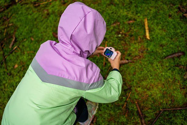 istock Little girl documenting forest environment with a toy camera during outdoor exploration in Czech woodland. Early childhood education, nature study and environmental awareness through play. 2242996151