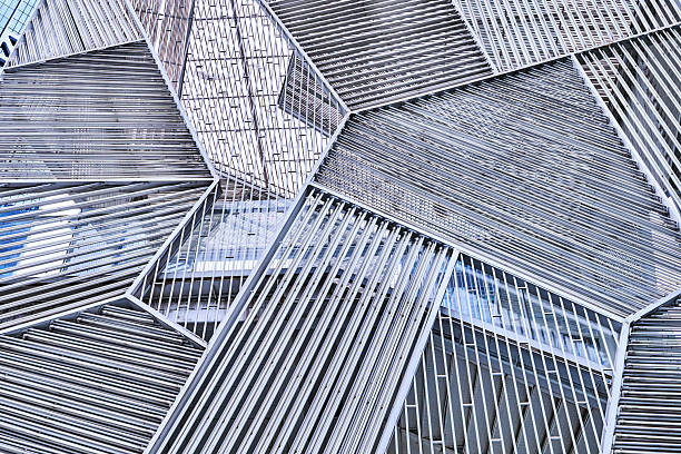 Abstract metal Balustrade  background shapes