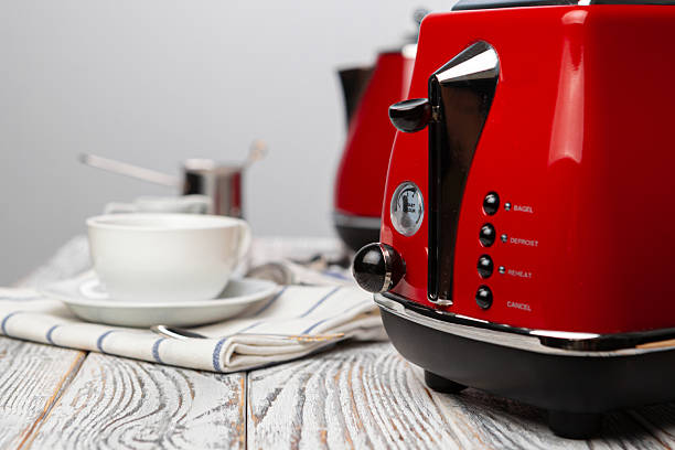 istock Close up of red kitchen .appliances on kitchen table 2242997906