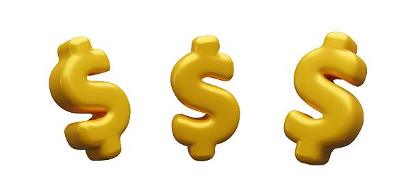 istock 3D golden set of dollar sign 2243005532