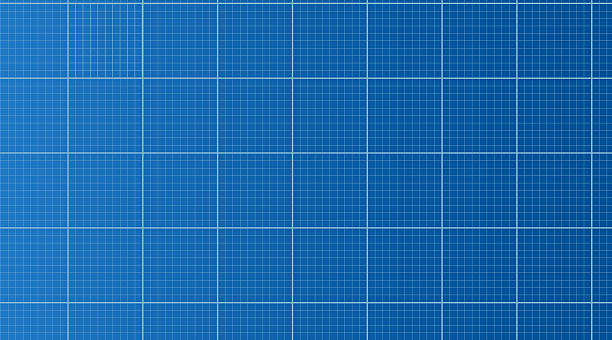 istock A sheet of graph paper with a precise grid and small 10x10 squares marked with sections on a blue background. Ideal for mathematical, engineering, architectural and technical drawings. Vector 2243006147