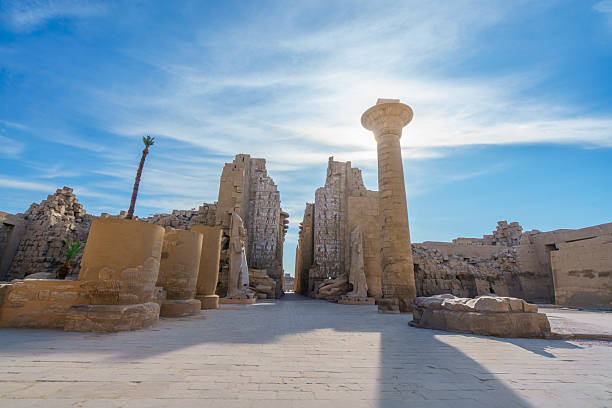 istock Taharqa Kiosk papyrus column at the ancient Karnak Temple Luxor Egypt. 2243008371
