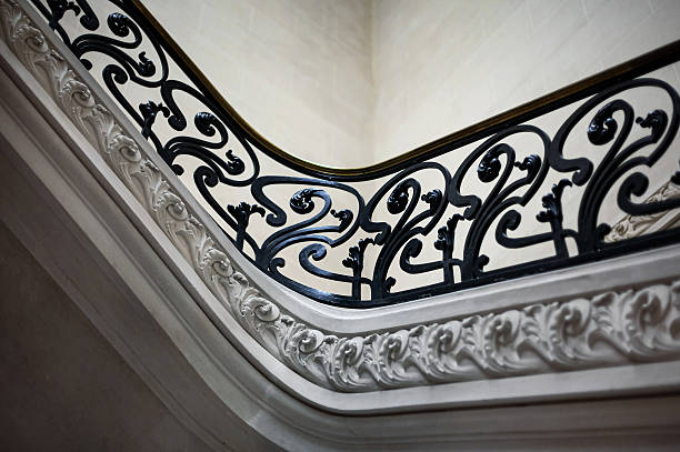 Magnificent antique wrought iron staircase