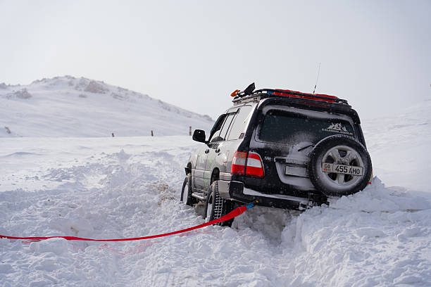 Broken down Suv in the middle of nowhere.