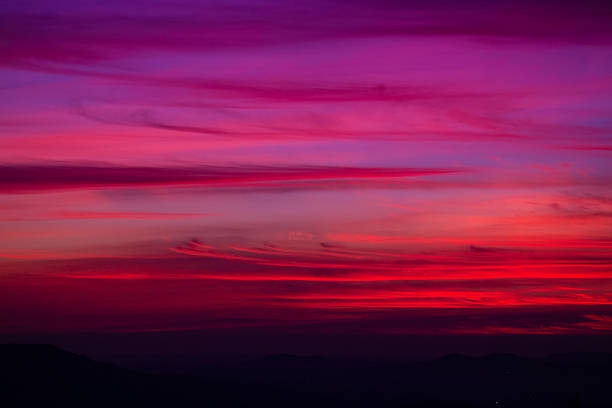 Skies at dusk during the month of November in Martos, Jaén